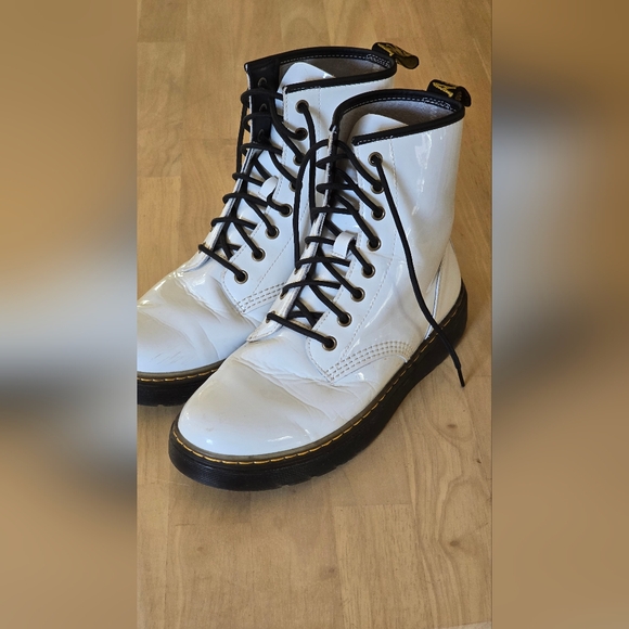 Dr. Martens Shoes - Dr. Martens White and Black Combat Boots